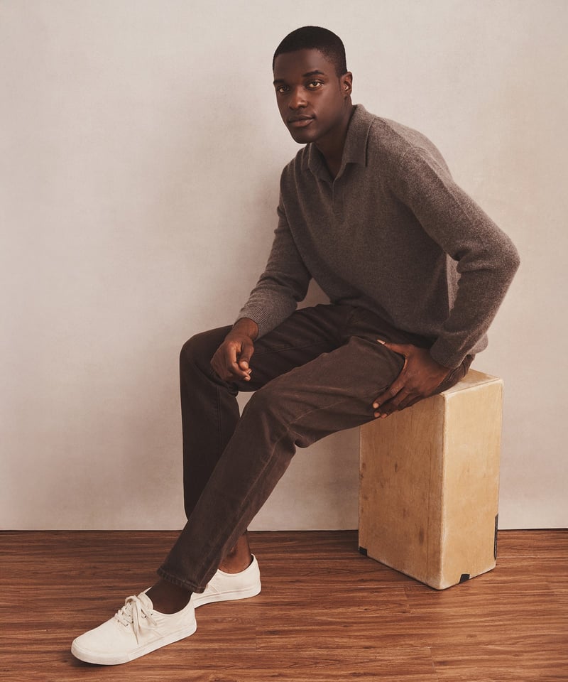 Lightweight Cashmere Relaxed Polo by NAADAM, 100% Cashmere