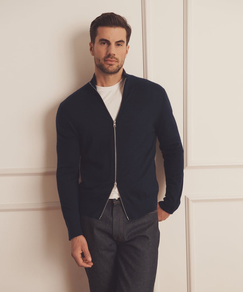 Super Fine Cashmere Zip Up by NAADAM, 100% Cashmere