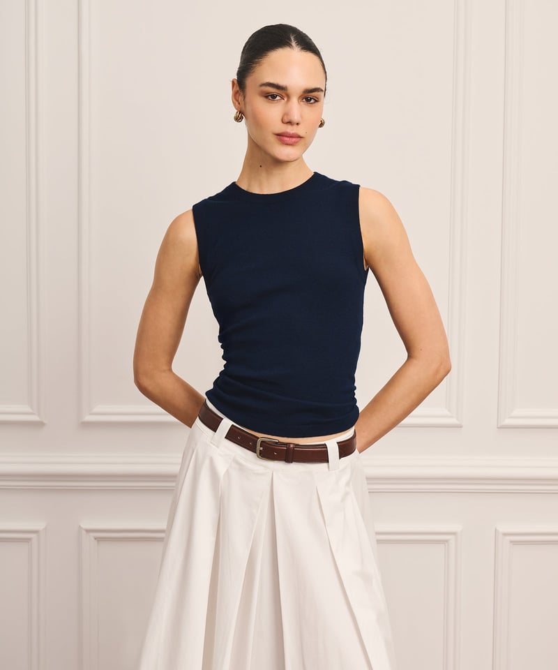 Super Fine Cashmere High Neck Tank by NAADAM, 100% Cashmere