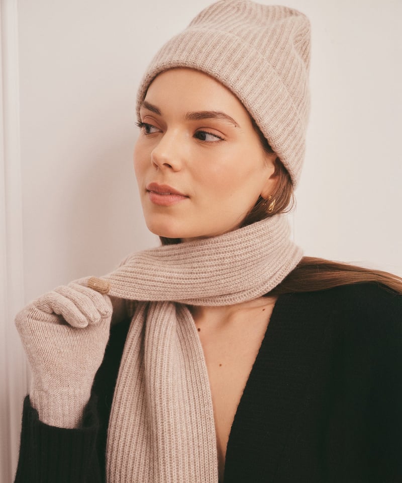 Signature Cashmere Ribbed Scarf by NAADAM, 100% Cashmere