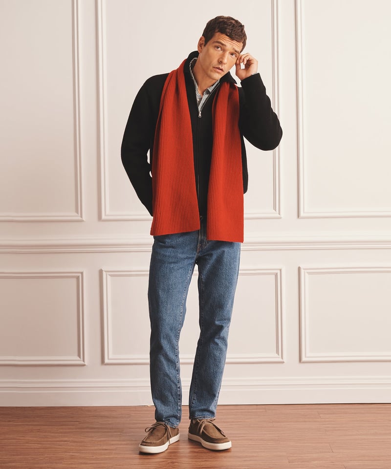 Signature Cashmere Ribbed Scarf by NAADAM, 100% Cashmere