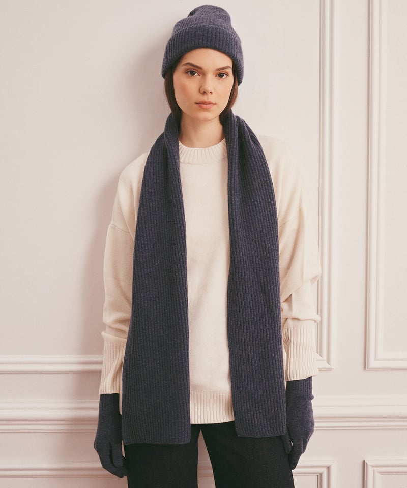 Signature Cashmere Ribbed Scarf by NAADAM, 100% Cashmere