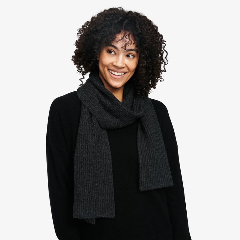 Signature Cashmere Ribbed Scarf by NAADAM, 100% Cashmere