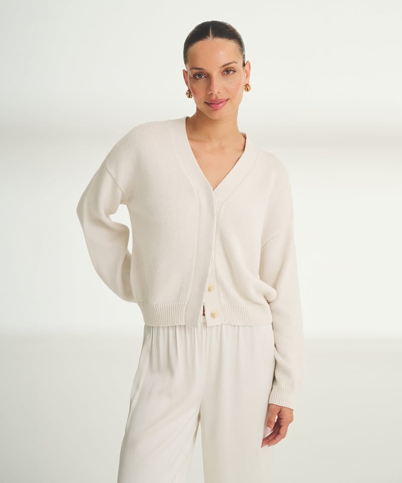 Cotton Relaxed Cardigan by NAADAM, 100% Cotton