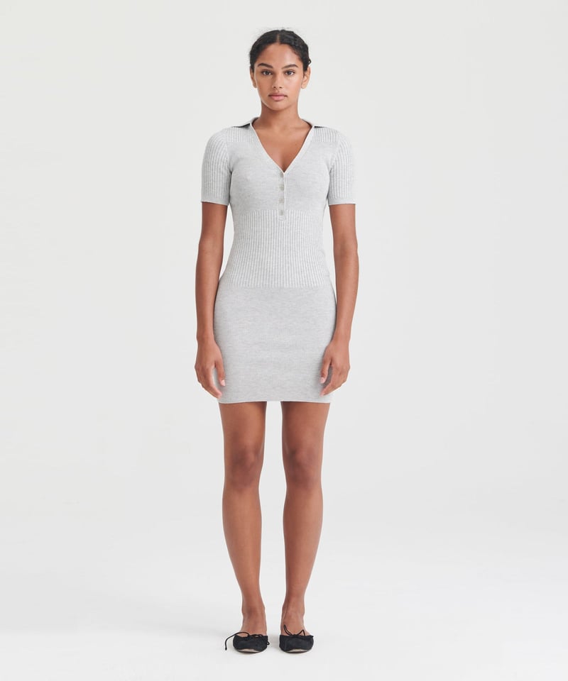 Silk Cashmere Polo Mini Dress by NAADAM, 85% Silk, 15% Cashmere