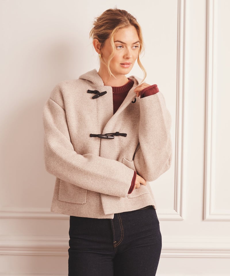 Super Luxe Cashmino Toggle Jacket by NAADAM, 90% Wool, 10% Cashmere