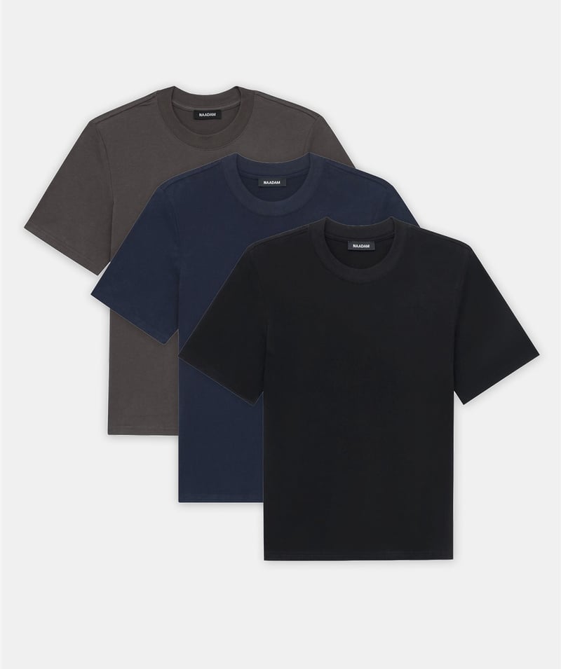 3-pack Heavyweight Cotton Tee by NAADAM, 100% Cotton