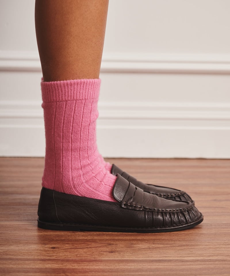 Signature Cashmere Ribbed Socks by NAADAM, 100% Cashmere