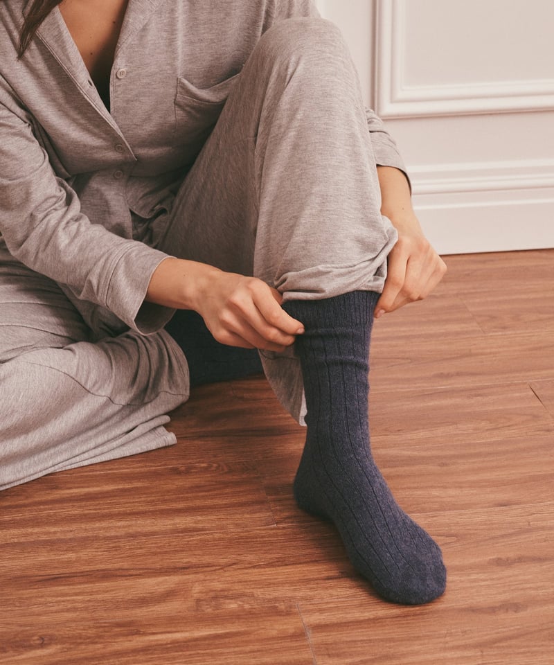 Signature Cashmere Ribbed Socks by NAADAM, 100% Cashmere