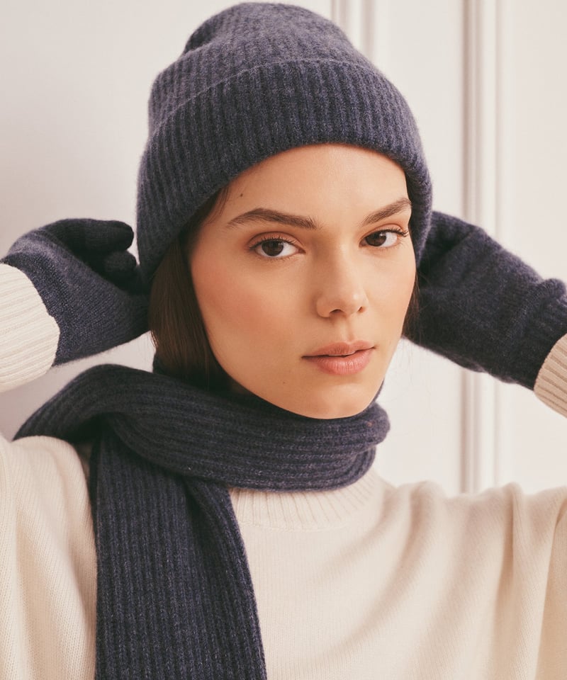 Signature Cashmere Ribbed Beanie by NAADAM, 100% Cashmere
