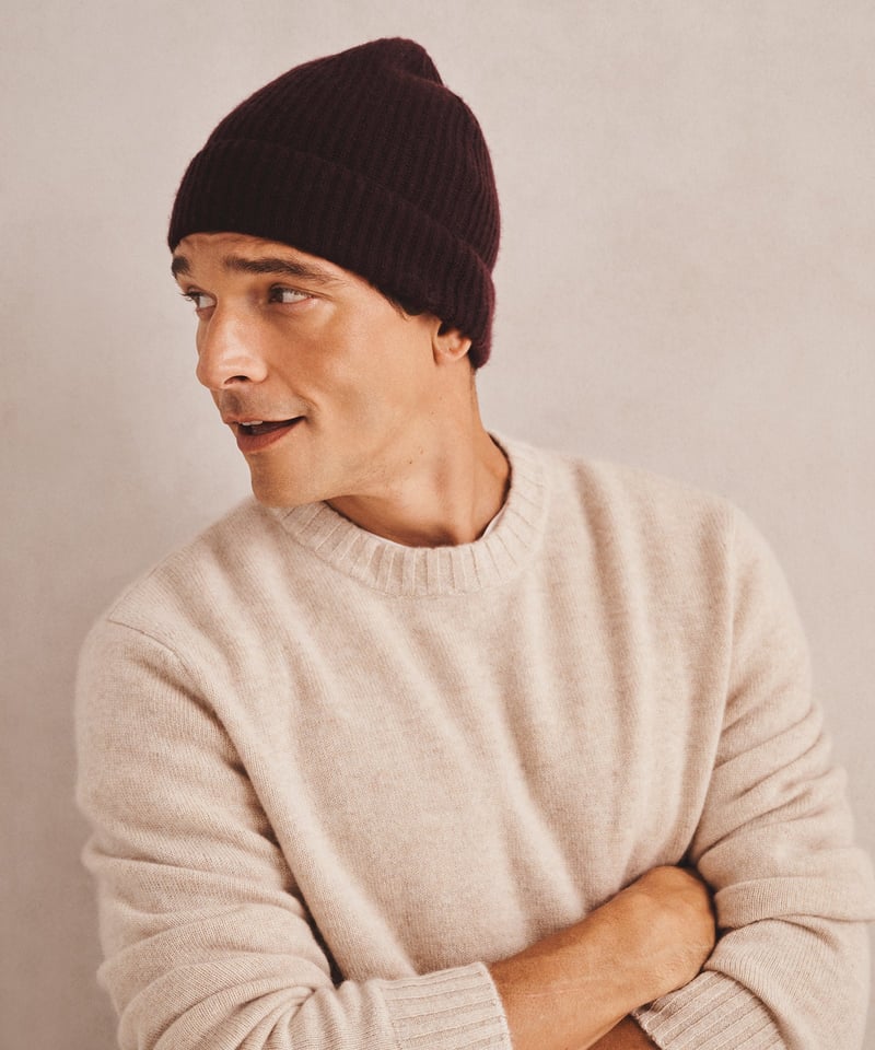 Signature Cashmere Ribbed Beanie by NAADAM, 100% Cashmere