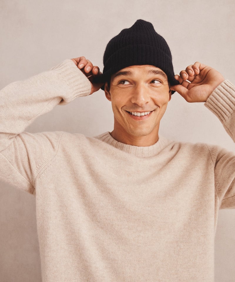 Signature Cashmere Ribbed Beanie by NAADAM, 100% Cashmere