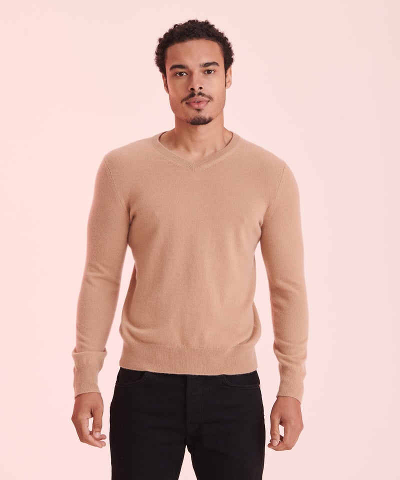 The Original Cashmere V-Neck Sweater Men's by NAADAM, 100% Cashmere
