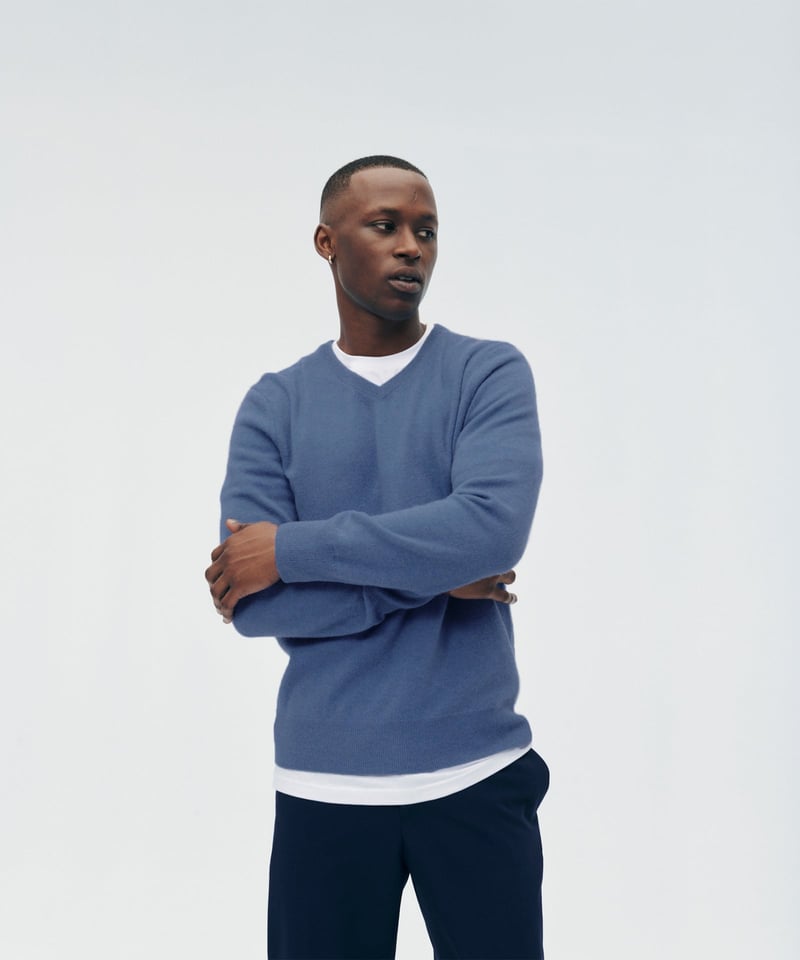 The Original Cashmere V-Neck Sweater Men's by NAADAM, 100% Cashmere