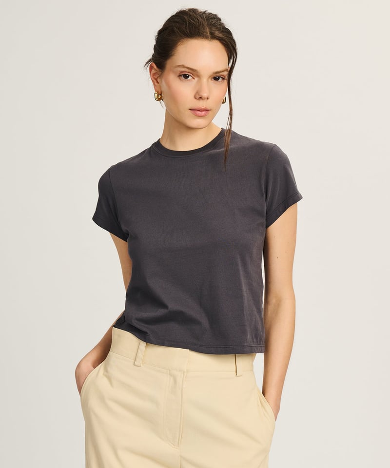 Lightweight Brushed Cotton Slim Tee by NAADAM, 100% Cotton