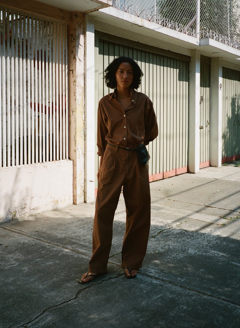Poplin Field Pant, Organic Poplin, Clay by OZMA, 100% Cotton