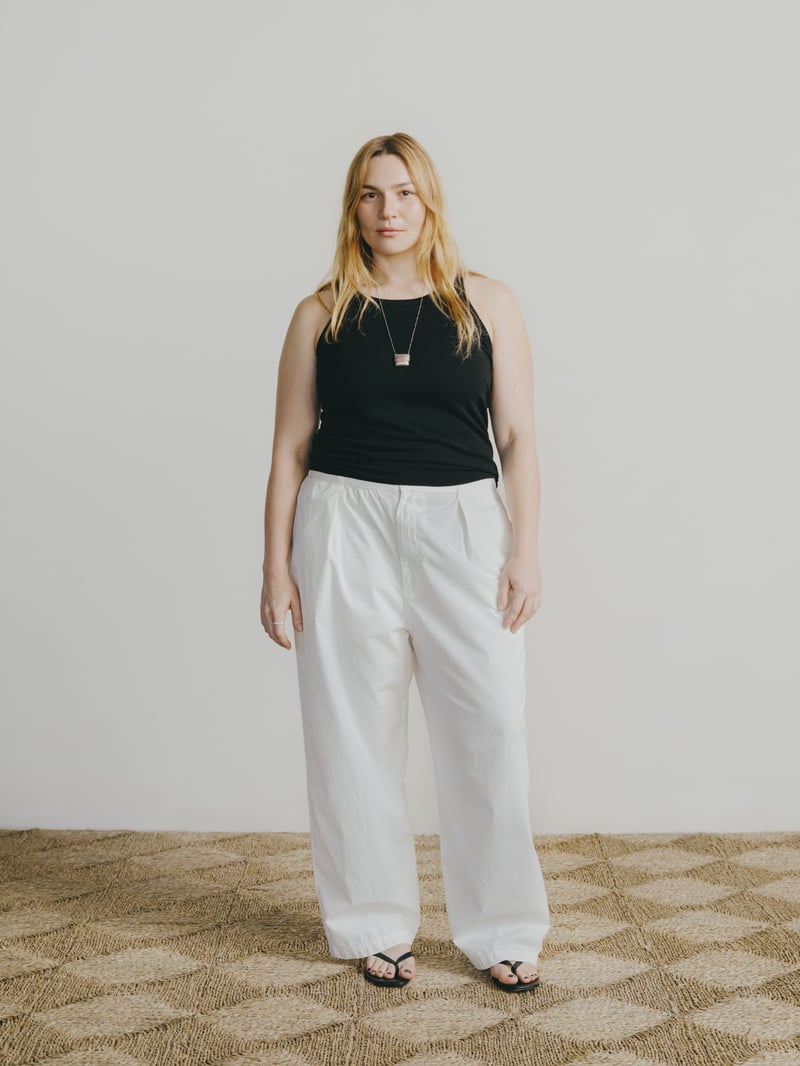 Poplin Field Pant, Organic Poplin, Natural by OZMA, 100% Cotton