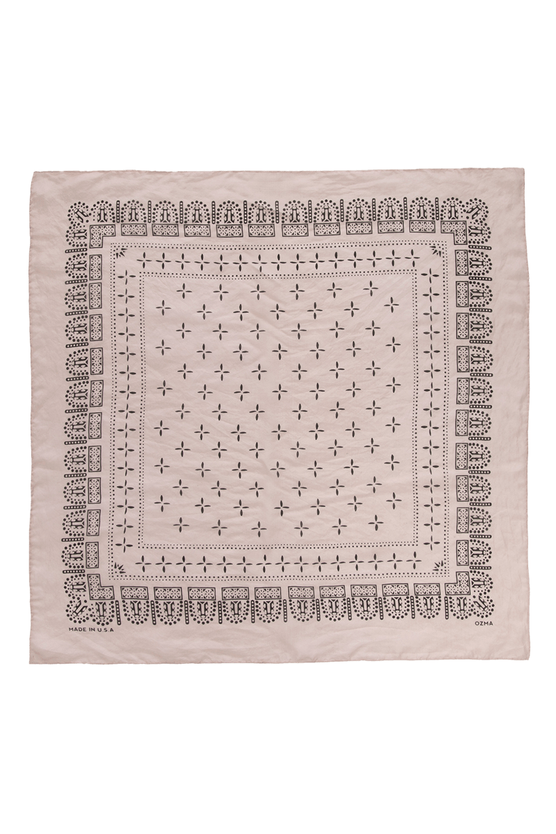 The OZMA Sisterhood Bandana, Regen Silk, Blush by OZMA, 100% Silk
