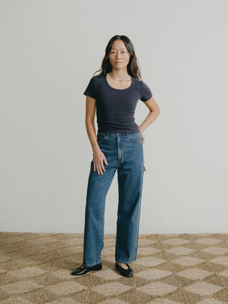 Carmen Jean, Tencel Denim, Vintage Dark by OZMA, 83% Cotton, 17% Lyocell