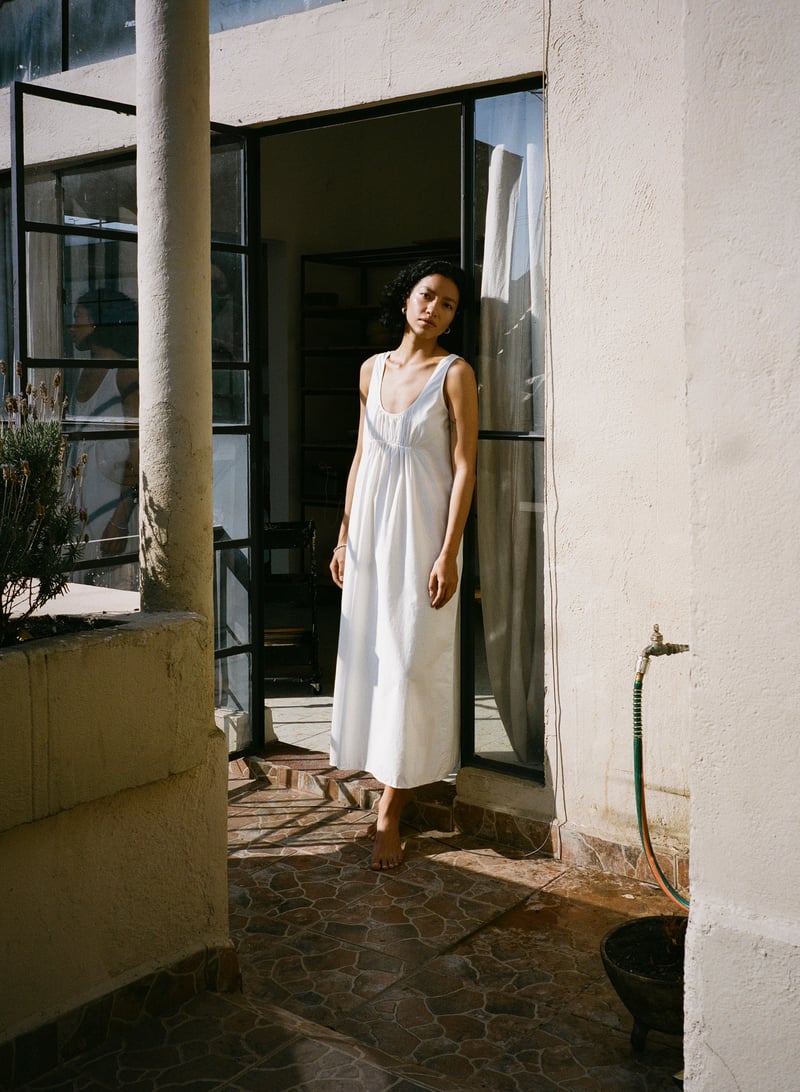 Colina Dress, Organic Batiste, Natural by OZMA, 100% Cotton
