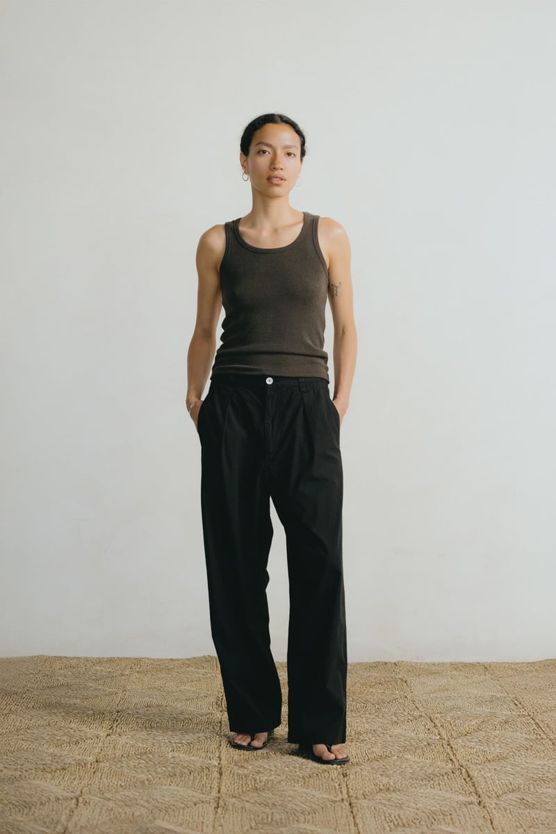 Poplin Field Pant, Organic Poplin, Black by OZMA, 100% Cotton