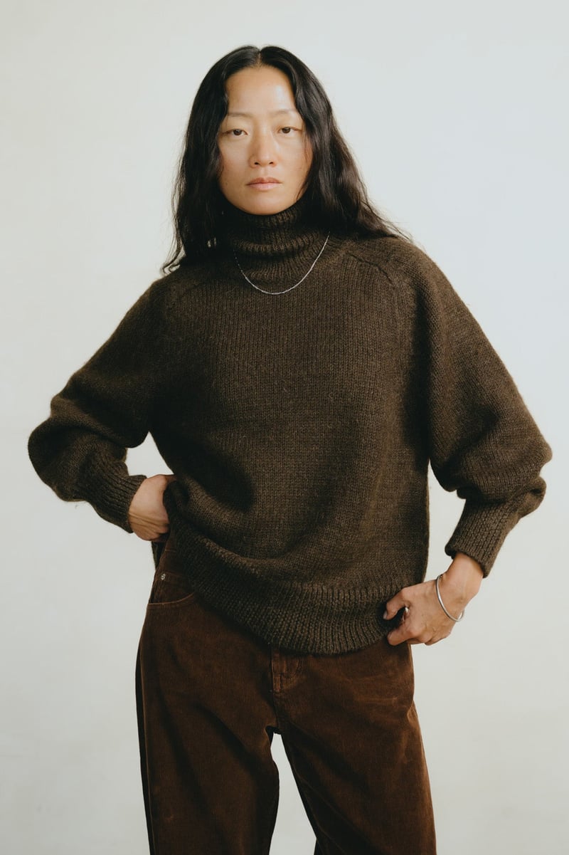 Rue Turtleneck, Alpaca Wool, Walnut by OZMA