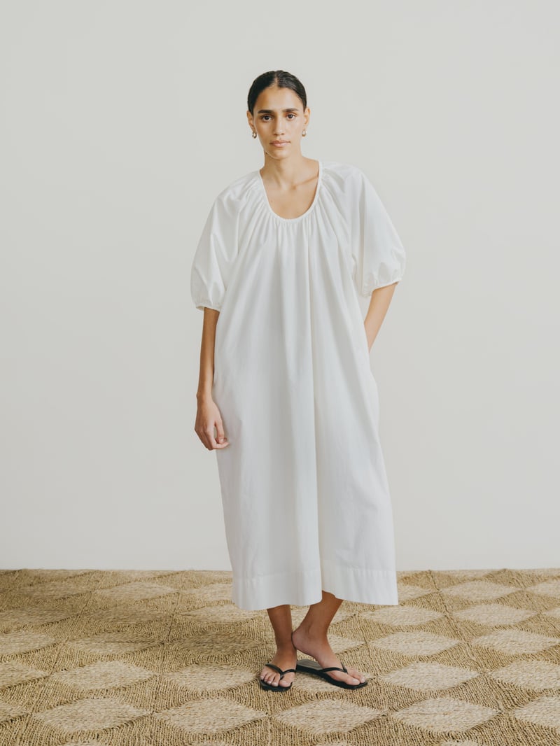 Ophelia Dress, Organic Batiste, Natural by OZMA, 100% Cotton