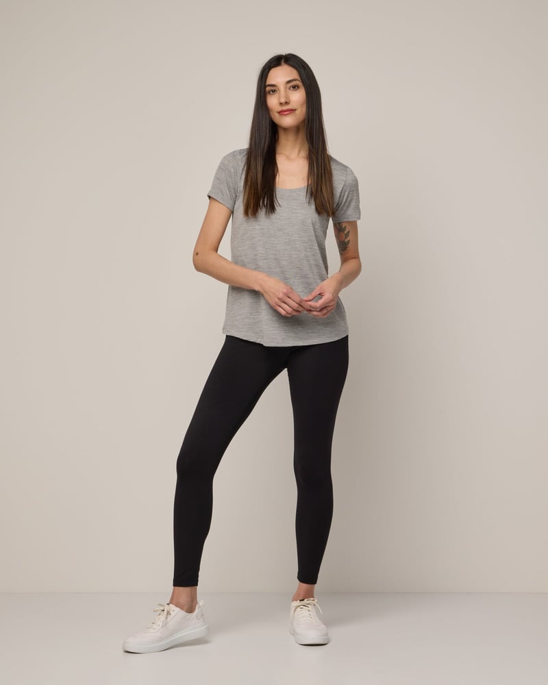 Stella Signature Scoop Neck Tee by Wool&, 78% Wool, 22% Nylon