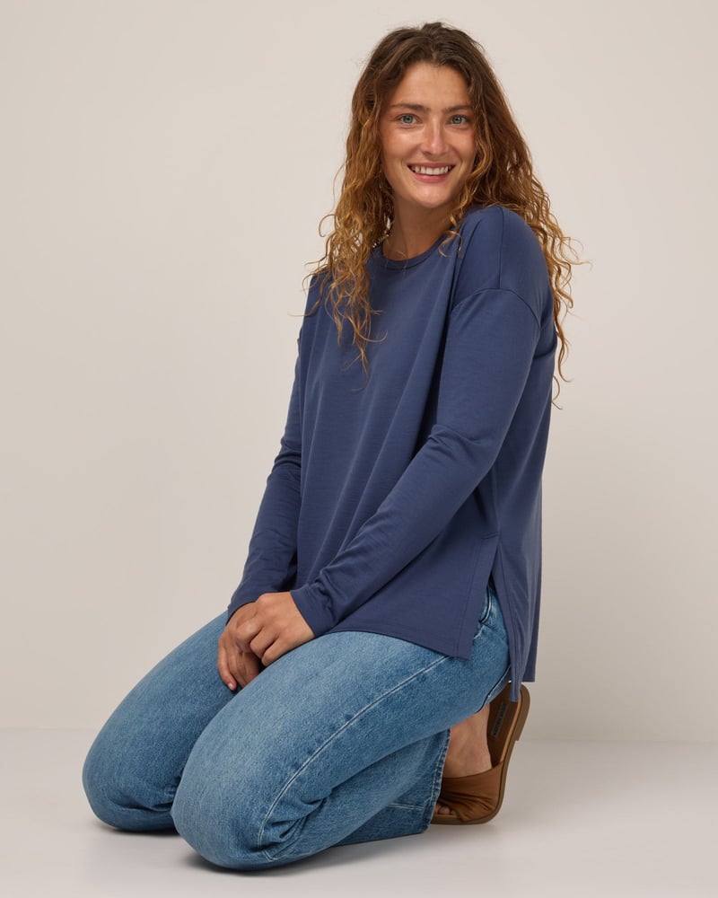 Abby Boatneck Top by Wool&, 82% Wool, 18% Nylon