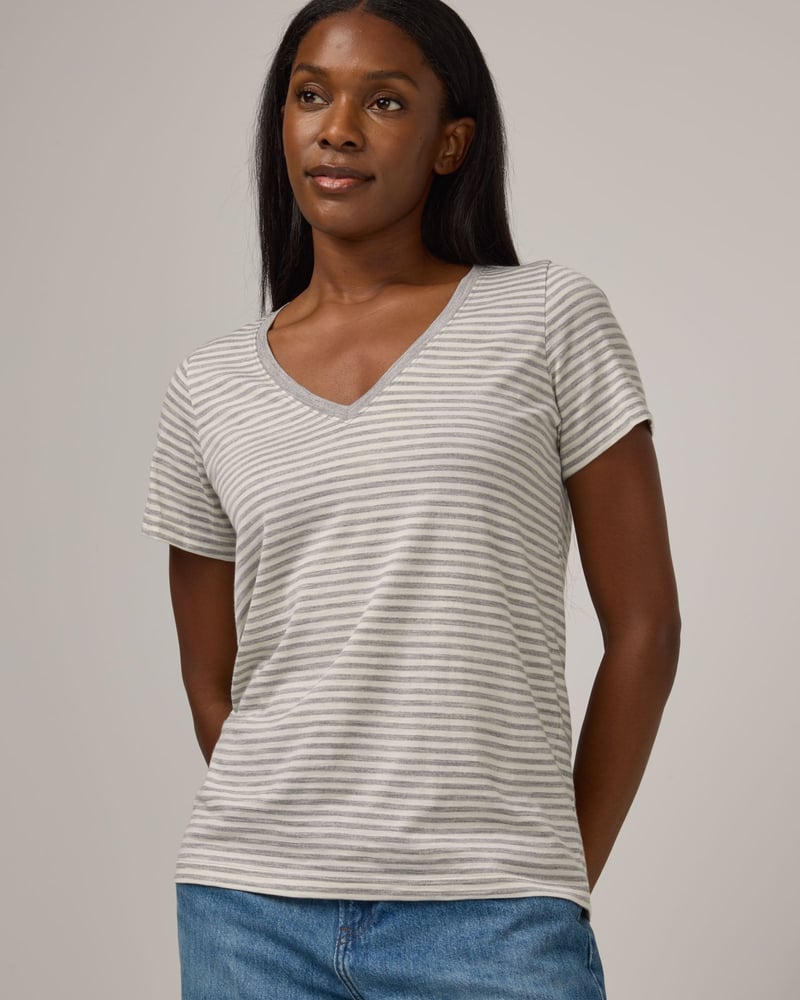 Morgan V-Neck Tee by Wool&, 78% Wool, 22% Nylon