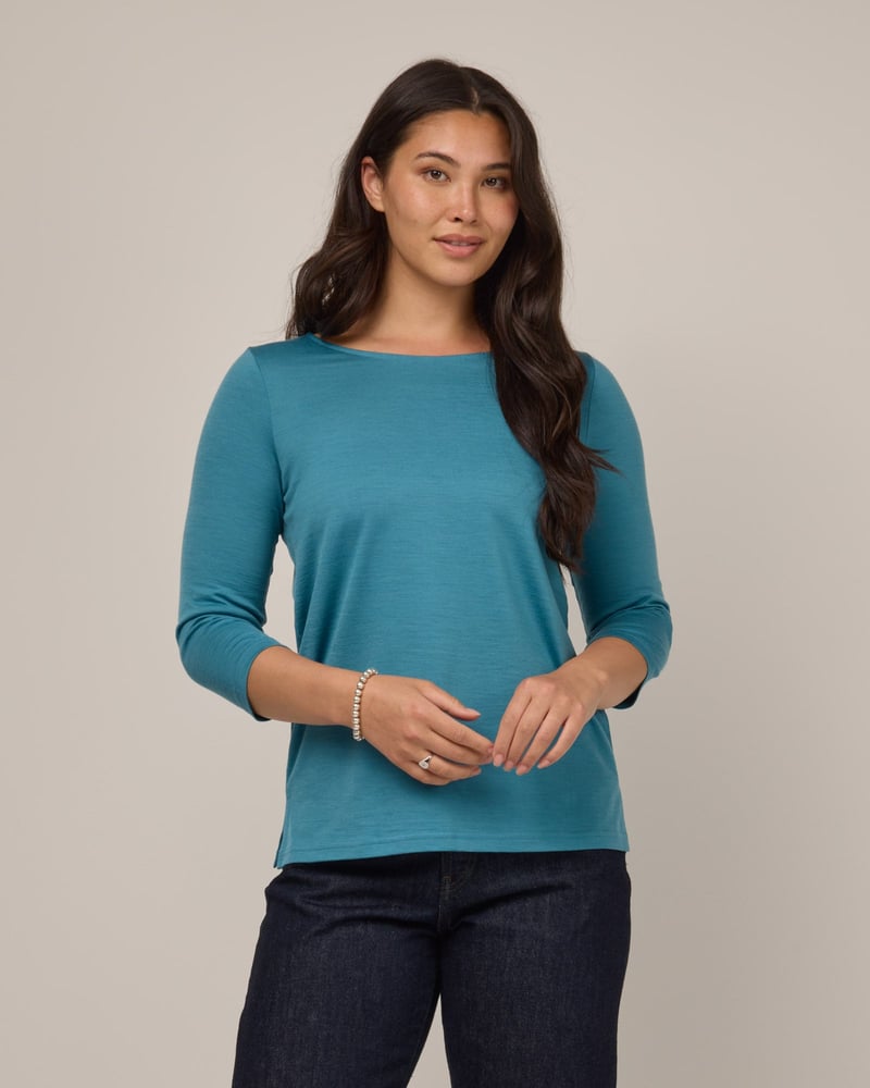 Colette Quarter-Sleeve Top by Wool&, 78% Wool, 22% Nylon