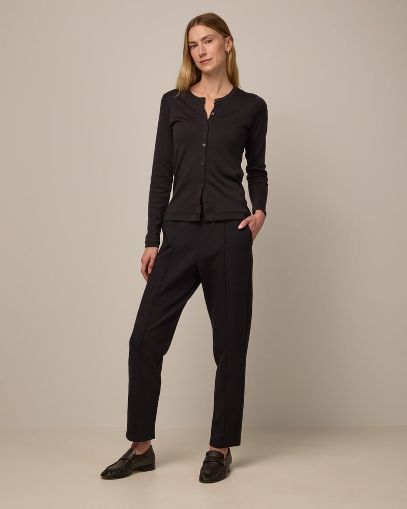 Rosso Straight Ponte Pant by Wool&, 71% Wool, 24% Nylon, 5% Elastane