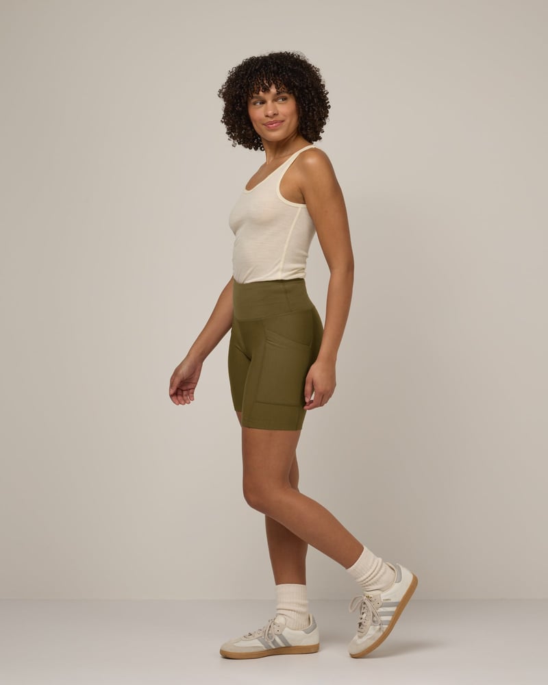 Summit Pocket Bike Short by Wool&, 68% Wool, 22% Nylon, 10% Elastane