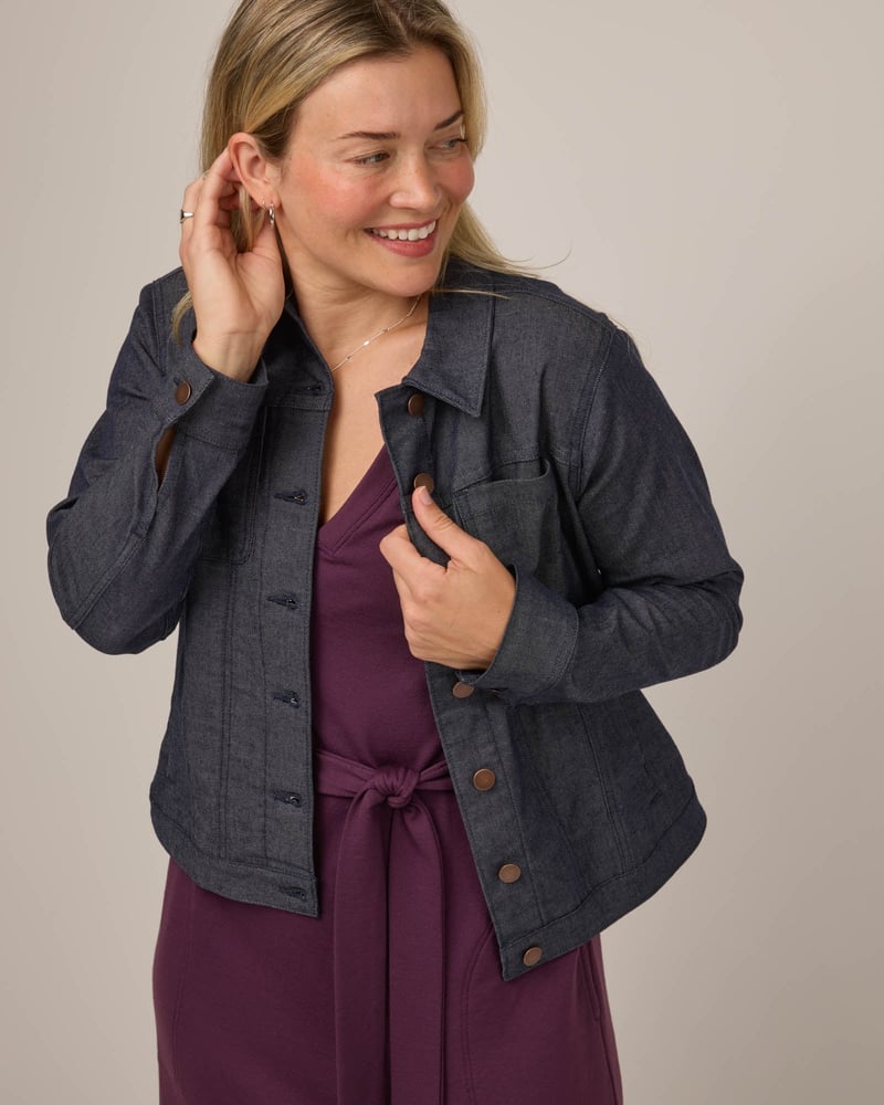 Logan Denim Jacket by Wool&, 59% Cotton, 39% Wool, 2% Elastane