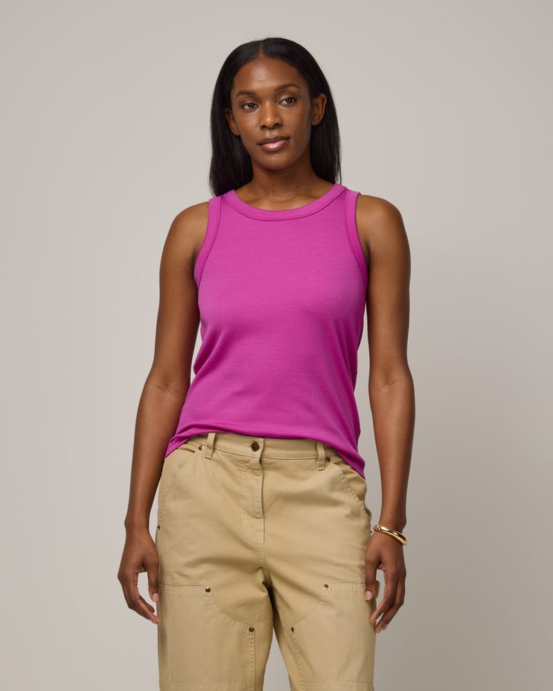Lily Ribbed Tank by Wool&, 74% Wool, 26% Nylon