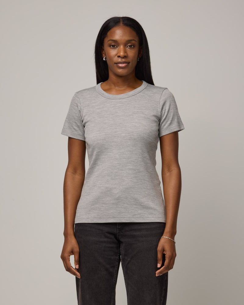 Taylor Ribbed Tee by Wool&, 74% Wool, 26% Nylon