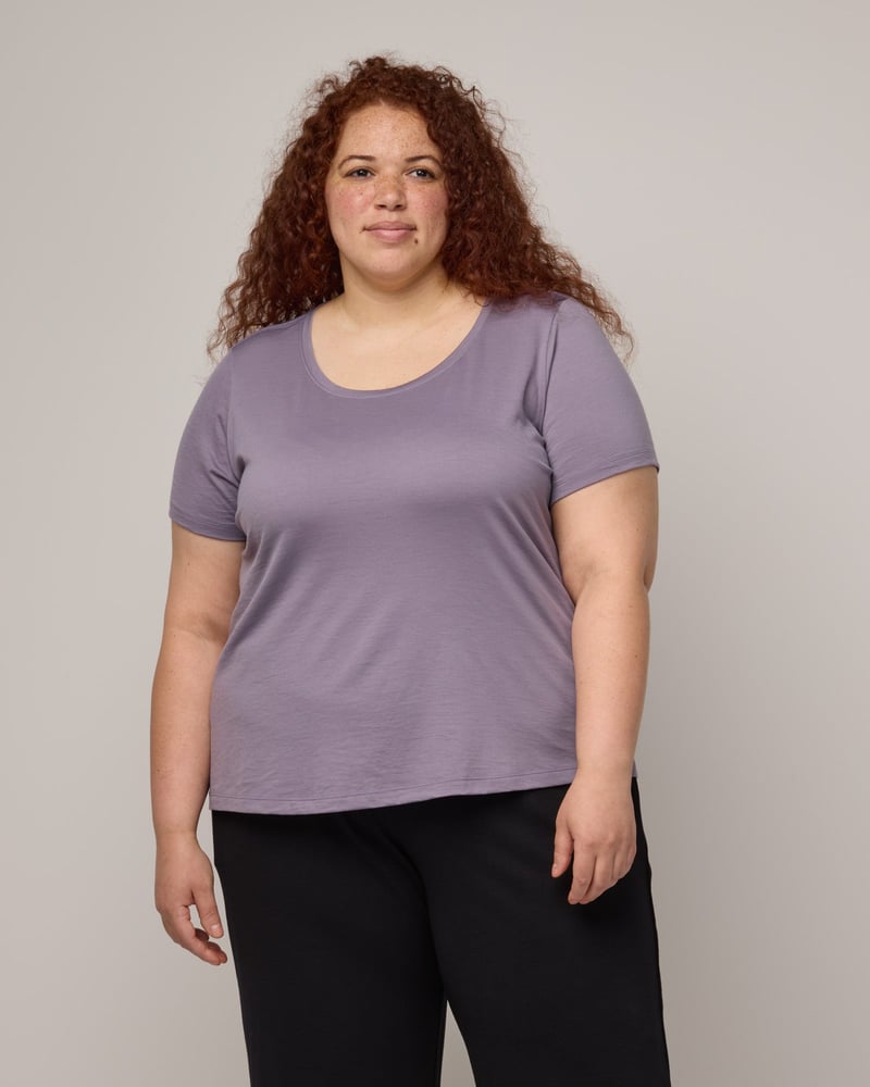 Stella Signature Scoop Neck Tee by Wool&, 78% Wool, 22% Nylon