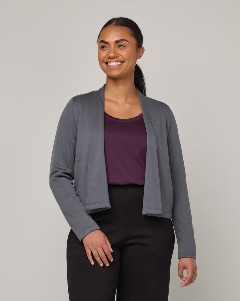 Winona Crop Cardigan by Wool&, 78% Wool, 22% Nylon