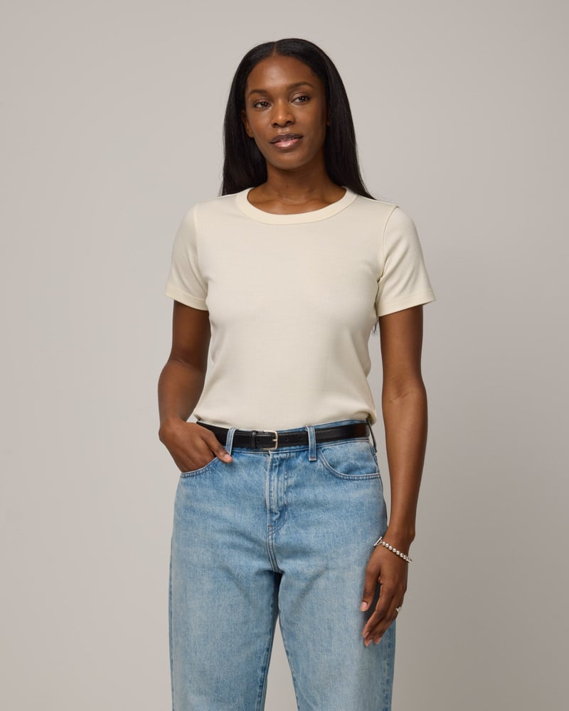 Taylor Ribbed Tee by Wool&, 74% Wool, 26% Nylon