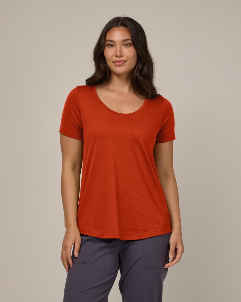 Stella Signature Scoop Neck Tee by Wool&, 78% Wool, 22% Nylon