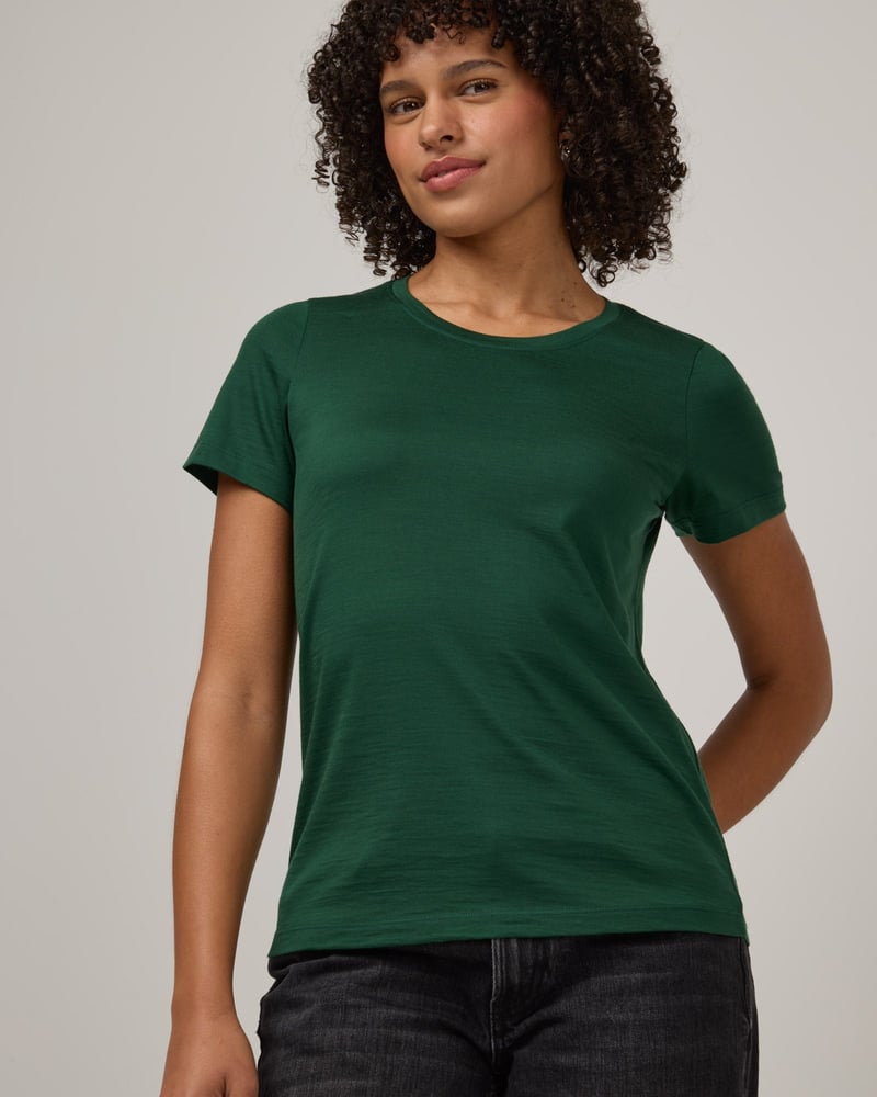 Zoe Easy Crew Neck Tee by Wool&, 78% Wool, 22% Nylon