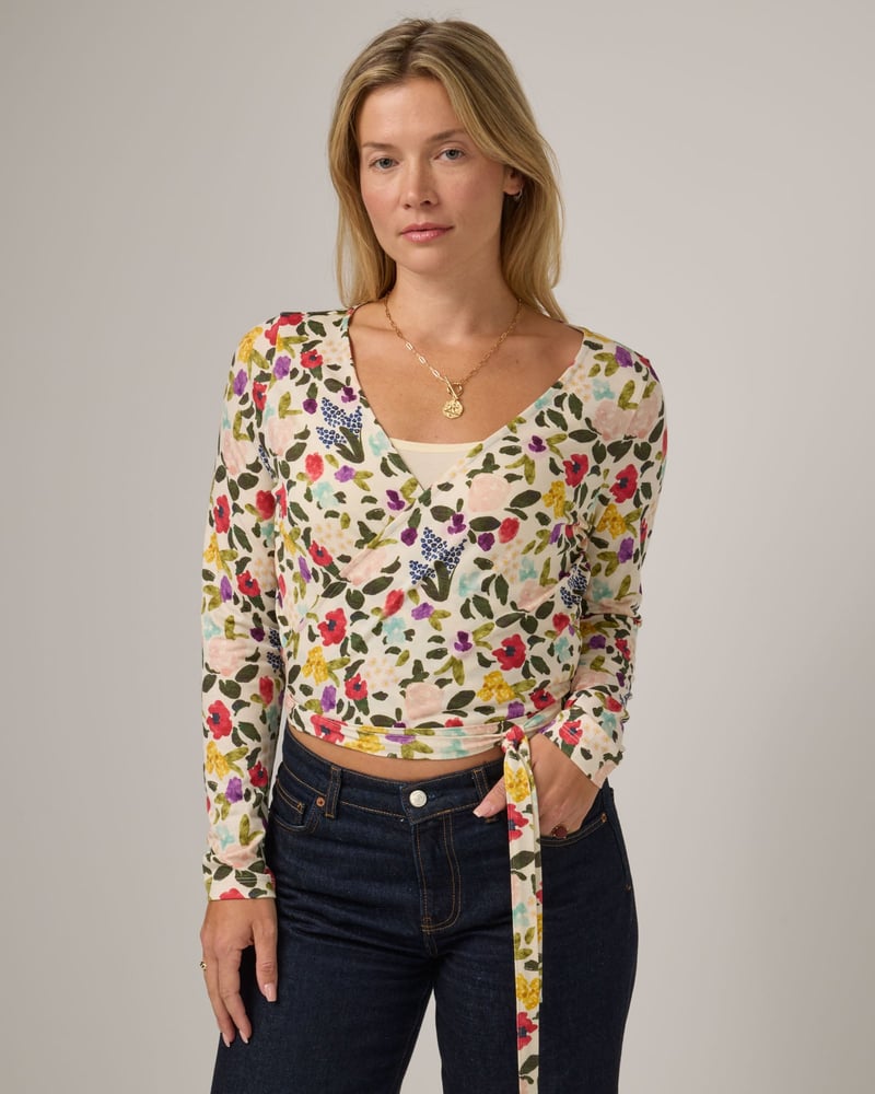 Natalia Wrap Top by Wool&, 78% Wool, 22% Nylon