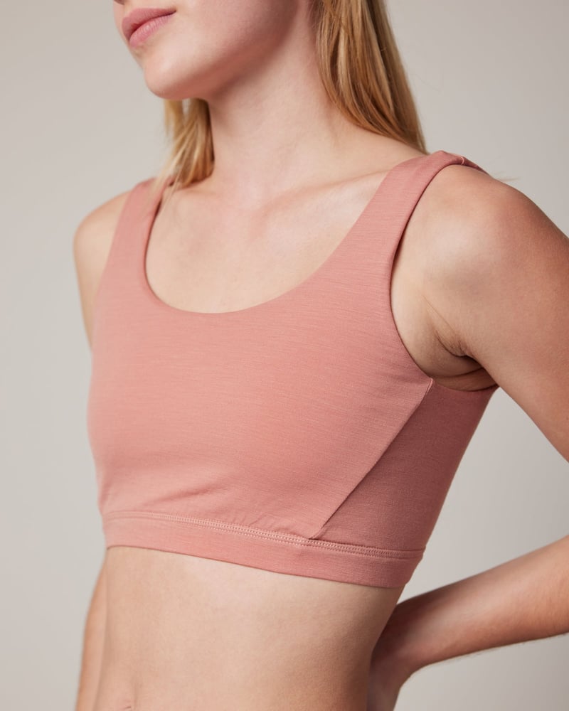 Roam Scoop Neck Bra by Wool&, 68% Wool, 25% Nylon, 7% Elastane