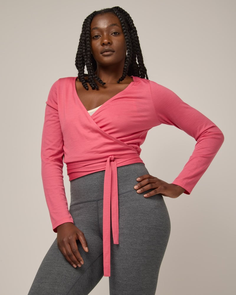 Natalia Wrap Top by Wool&, 78% Wool, 22% Nylon