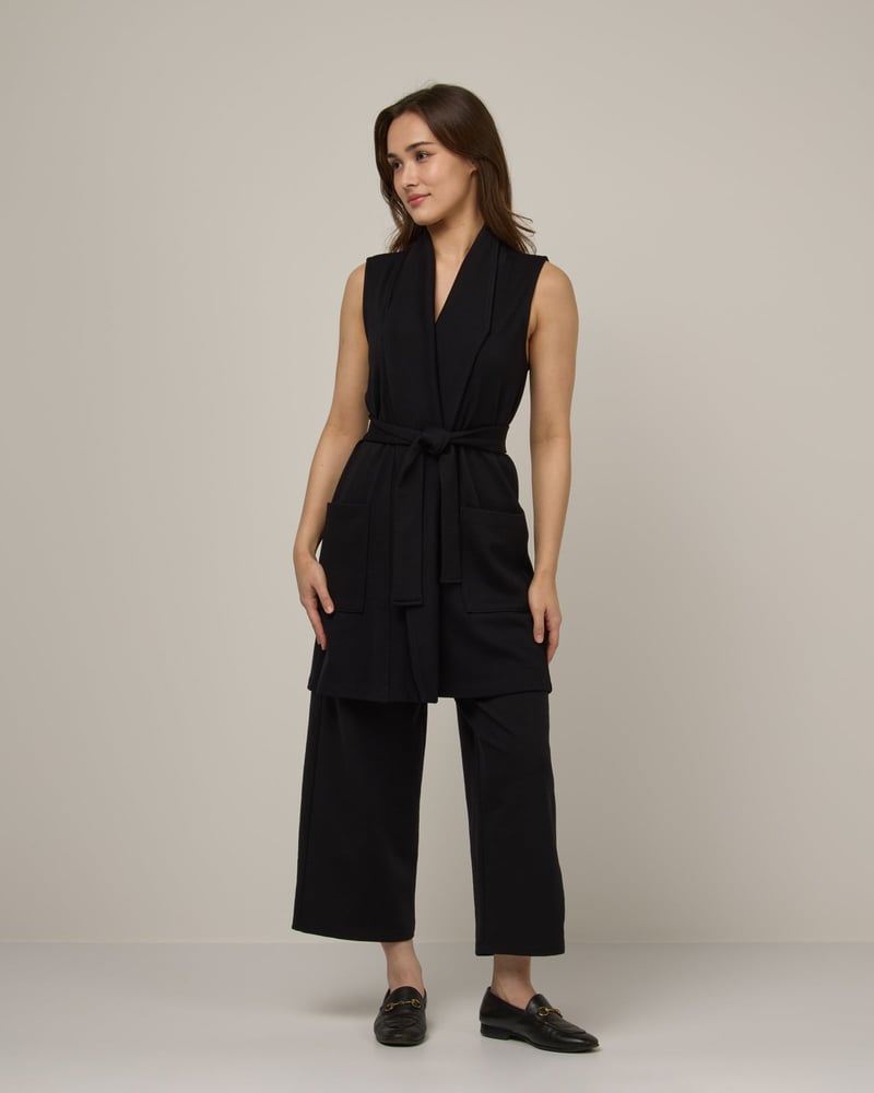 Dylan Belted Vest by Wool&, 71% Wool, 24% Nylon, 5% Elastane