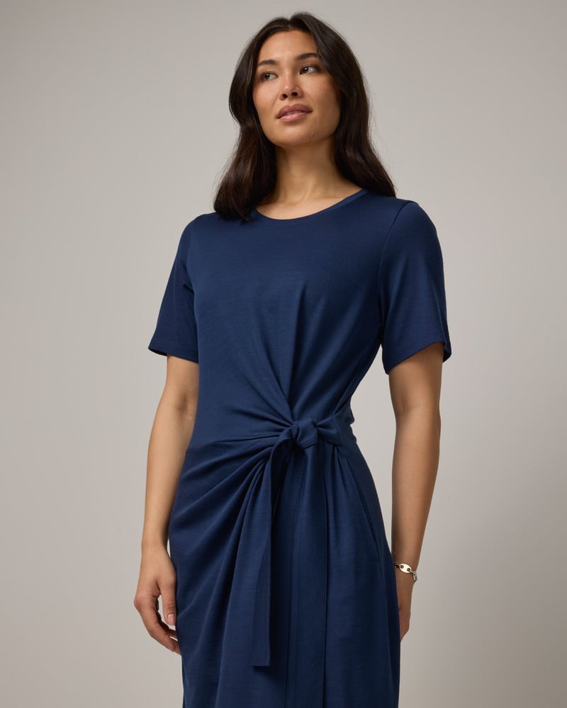 Kelly Faux Tie Dress by Wool&, 82% Wool, 18% Nylon