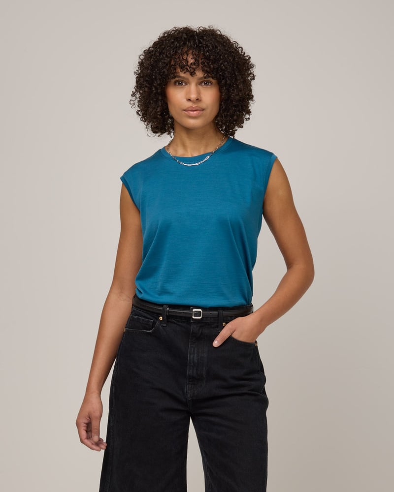 Dawn Boxy Tank by Wool&, 78% Wool, 22% Nylon