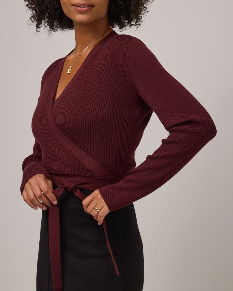 Adeline Wrap Sweater by Wool&, 100% Wool