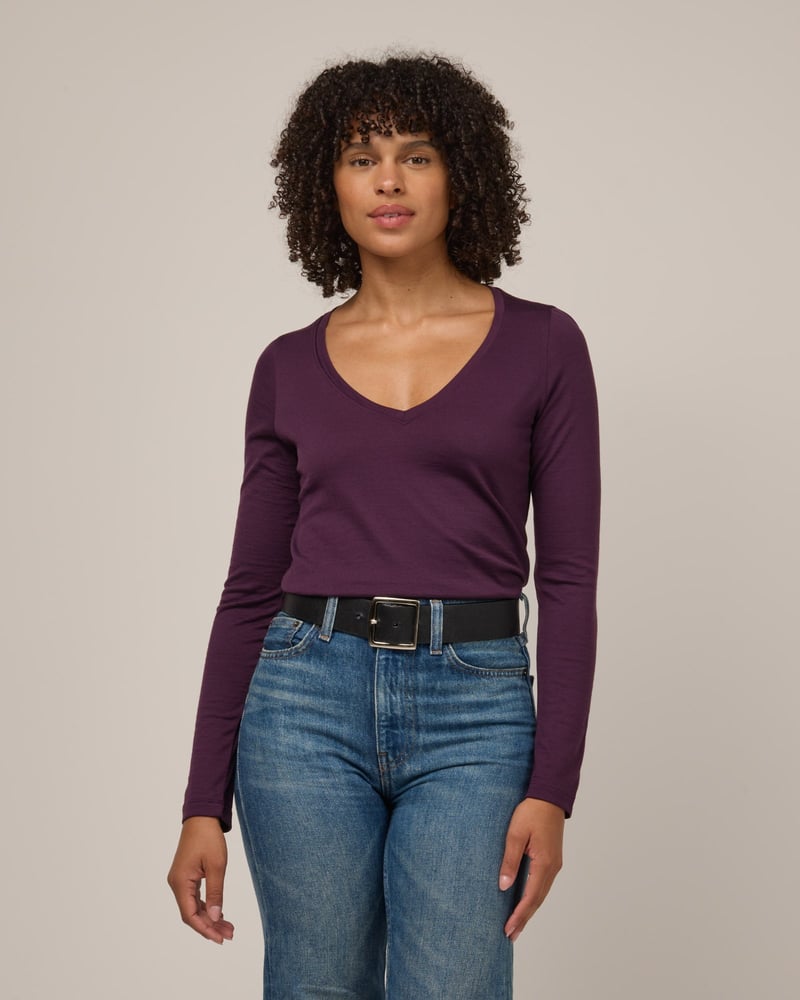 Brenton V-Neck Tee by Wool&, 78% Wool, 22% Nylon