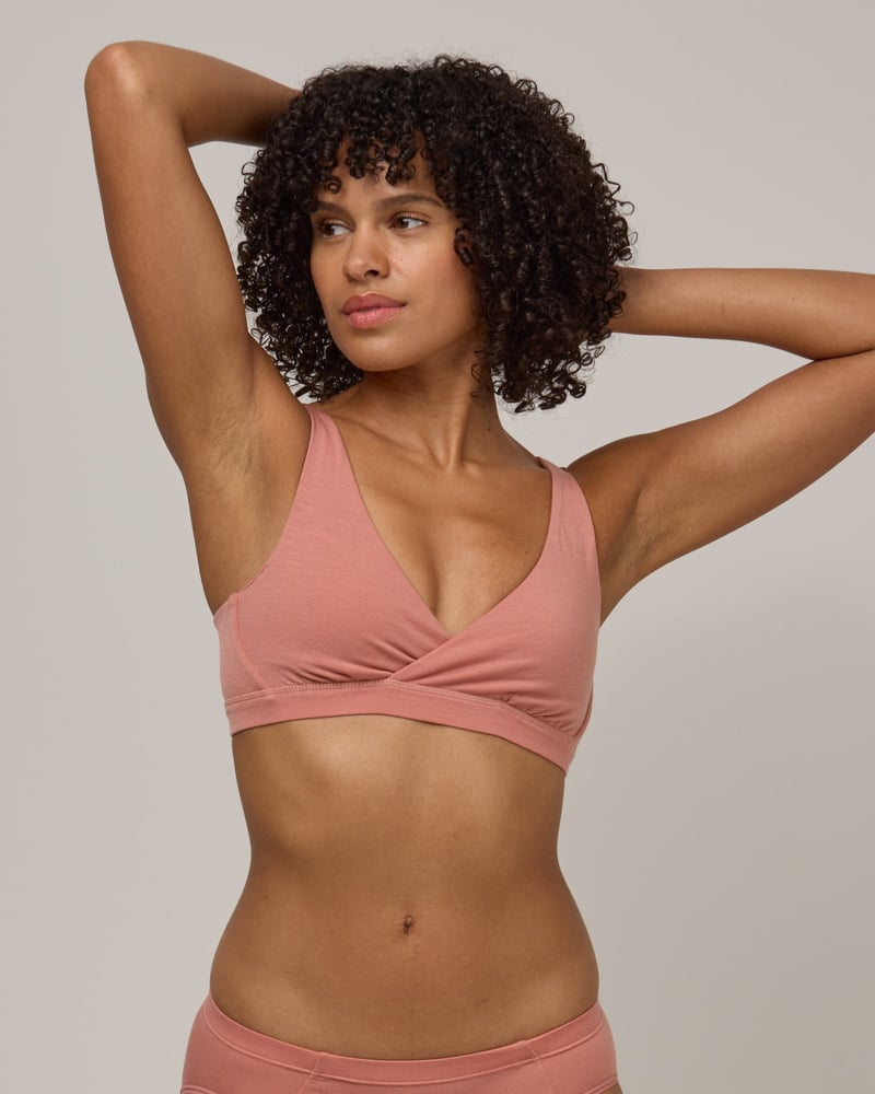 Roam Convertible Wrap Bra by Wool&, 68% Wool, 25% Nylon, 7% Elastane